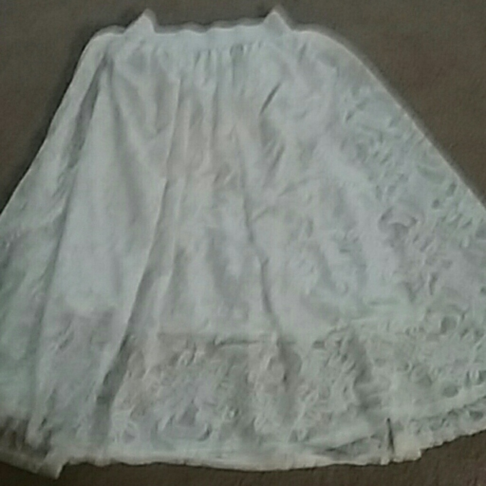 white skirt